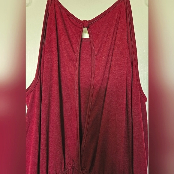 LULUS Looking to Snuggle Burgundy Cold Shoulder Lounge Jumpsuit XS - Picture 6 of 9